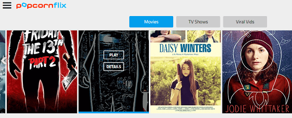 Popcornflix Online Streaming Site for Movies
