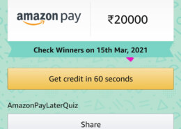 Amazon Pay Later Quiz Answers Today To Win 20,000 Amazon Pay Balance