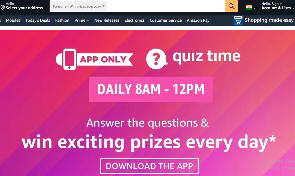 Amazon Quiz Today Daily Answers To Win Exciting Prizes