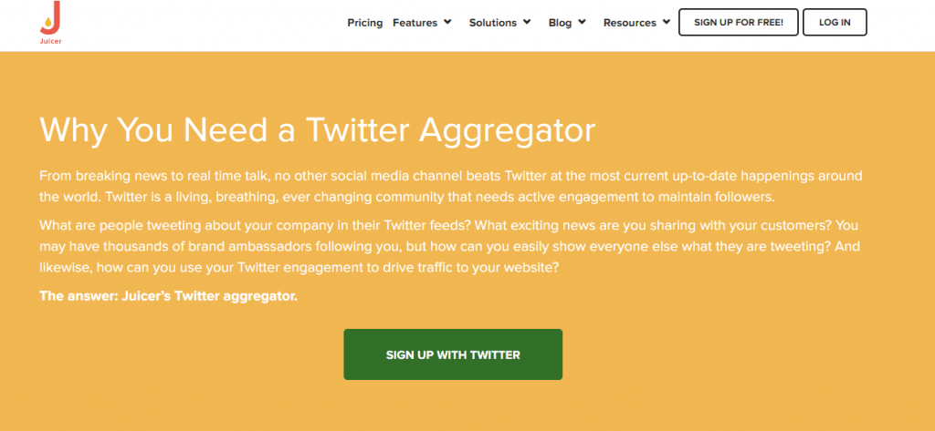 Juicer Twitter Aggregator Tool