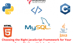 Choosing the Right JavaScript Framework for Your Cross-Platform Web Application