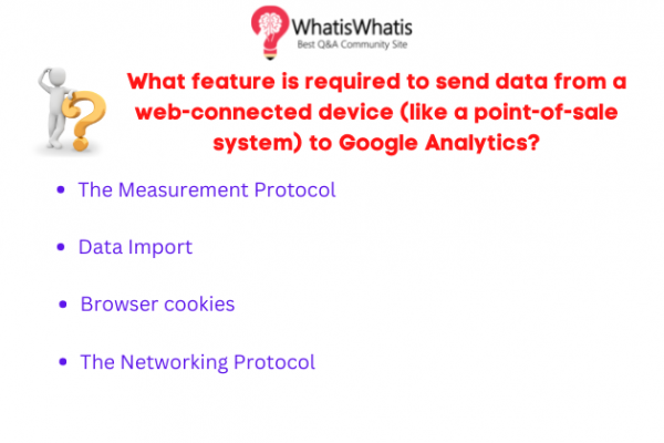 What feature is required to send data from a web-connected device (like a point-of-sale system) to Google Analytics?