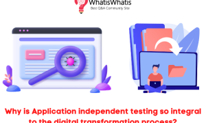 Why is Application independent testing so integral to the digital transformation process?